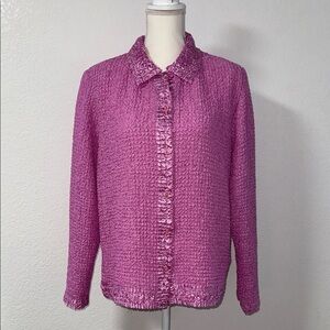 RAFAEL Lavender Textured Blouse